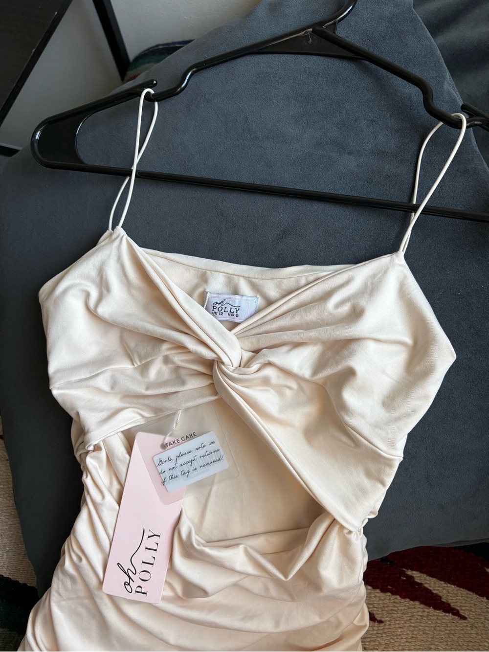Cutout Twist Bodice Ruched Mini Dress - Picture 4 of 5